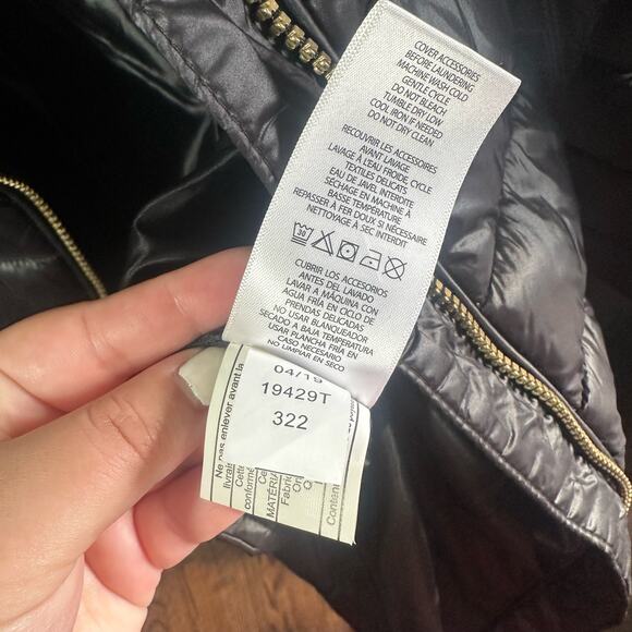 Lauren Ralph Lauren Faux Fur Trim Quilted Puffer Black Jacket Size Small - Picture 12 of 15